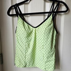 Miraclesuit Tankini Top 10 Polka Dot Double Strap Slimming Swimsuit Swimwear
